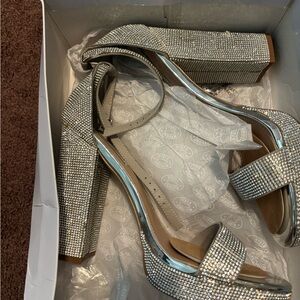 Elegant Silver Women's Heels